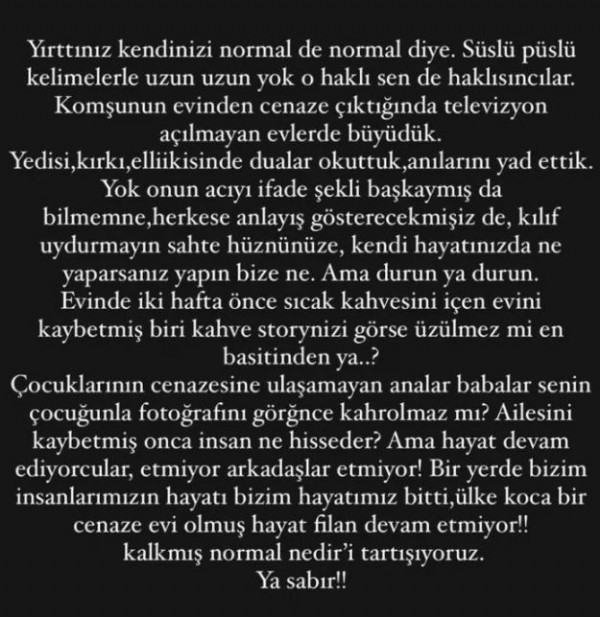 Normalleşenlere tepki gösterdi!